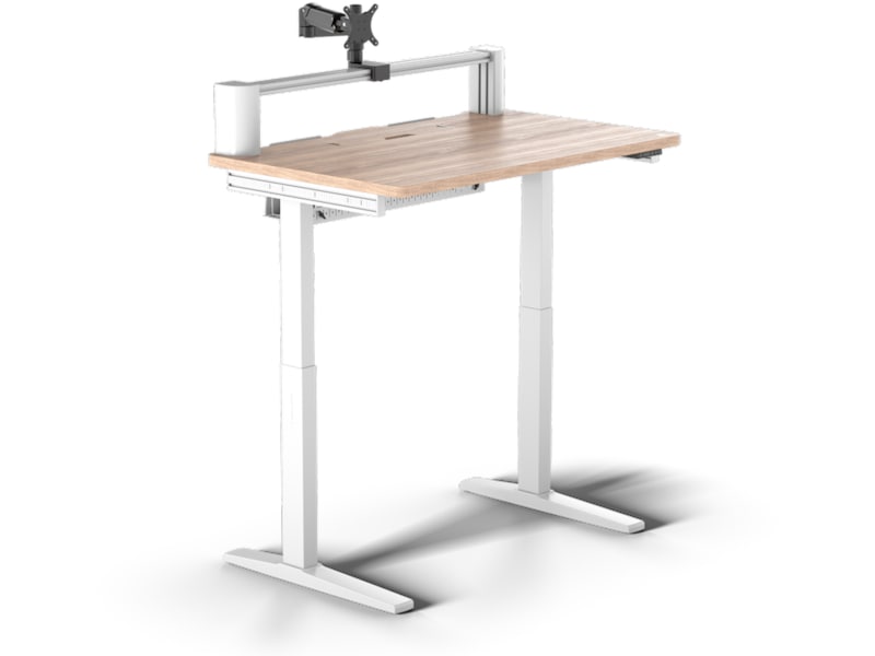 Corsair Platform:4 Elevate skrivbord (vit/ljus trä) Gamingdesk