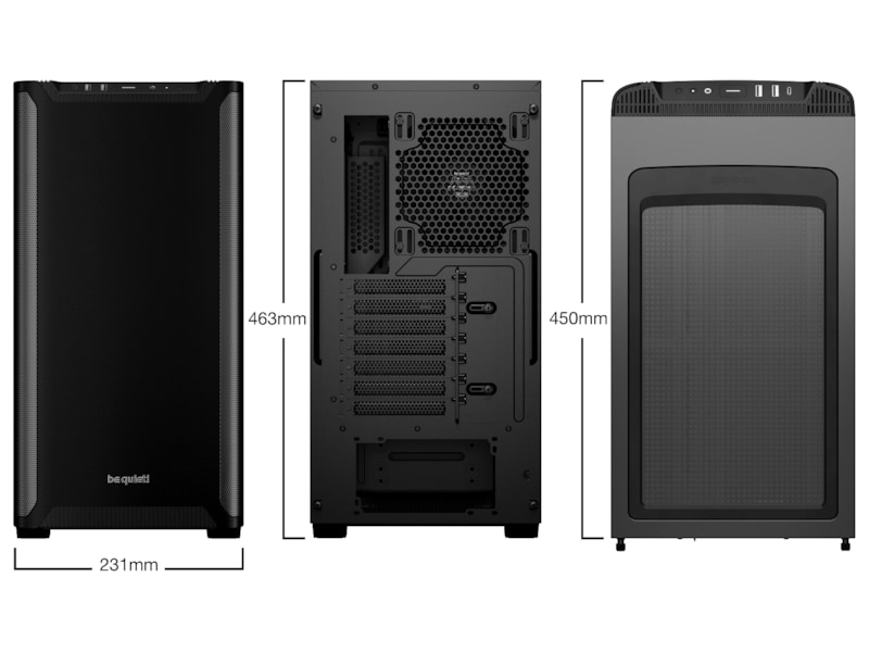 be quiet! PURE BASE 501 Mid Tower (svart) Midi tower