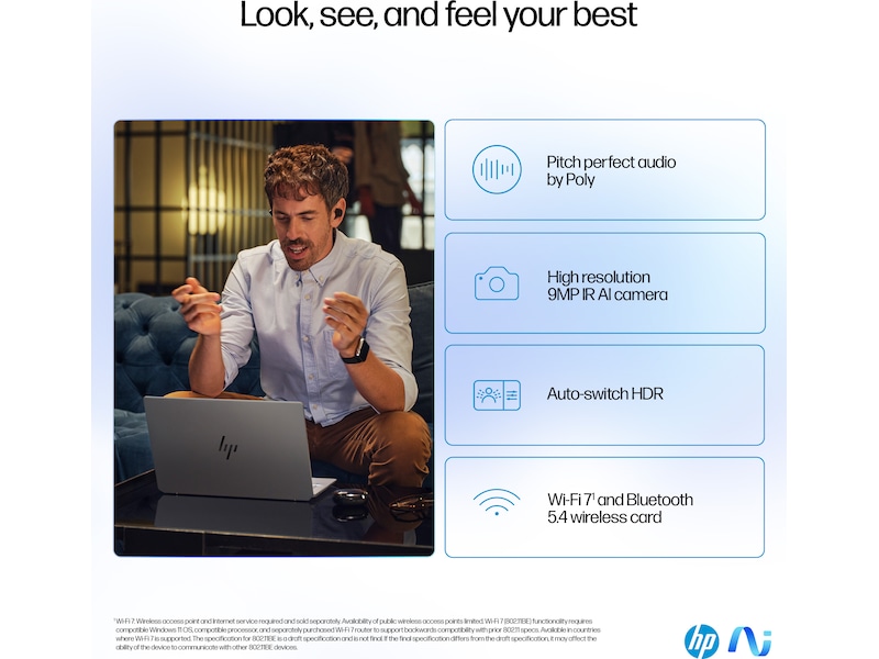 HP OmniBook Ultra Laptop 14-fd0031no 14" 2.2K Touch AMD Ryzen™ AI 9 365 Processor med Radeon™ Graphics Datorer - Bärbara / laptop