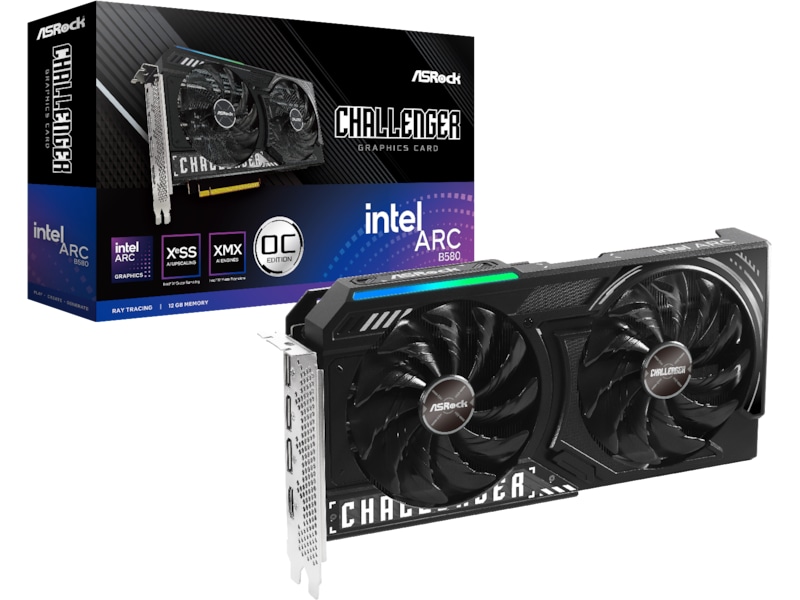 ASRock Intel Arc B580 Challenger OC Grafikkort