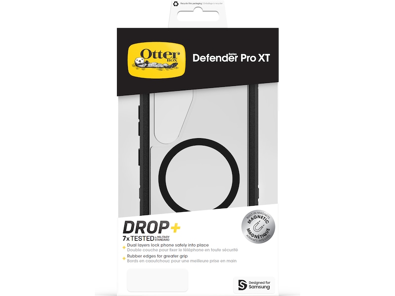 OtterBox Galaxy S25 Defender XT skal (transparent/svart) Mobilskal