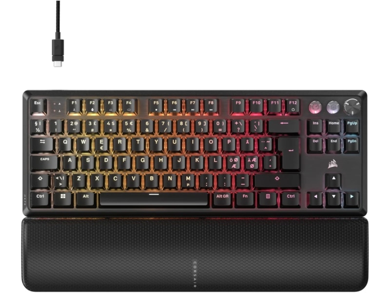 Corsair K70 PRO TKL RGB Gaming Tangentbord (svart) Gamingtangentbord