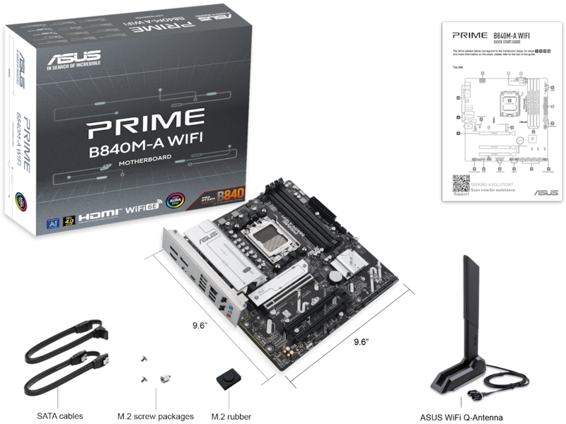 ASUS PRIME B840M-A WIFI Moderkort AMD Socket