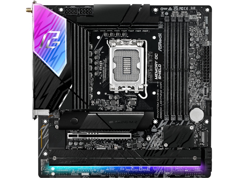 ASRock B860M Lightning WiFi Moderkort Intel Socket