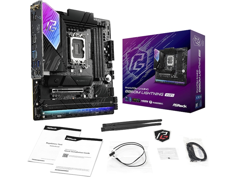 ASRock B860M Lightning WiFi Moderkort Intel Socket