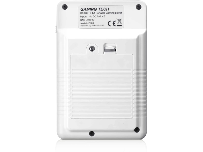 Gaming Tech CT-885 8-bit portabel spelkonsol (vit) Handhållna spelkonsoler