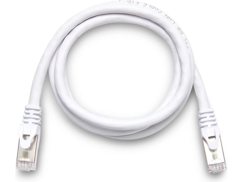 Nätverkskabel CAT6e 0,5m (vit) Nätverkskablar