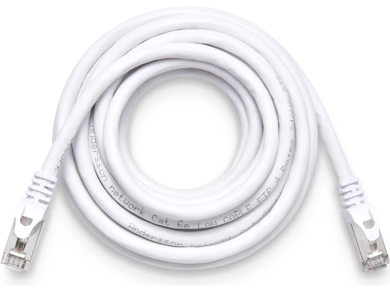 Andersson Nätverkskabel Cat6a 3m (vit) Nätverkskablar