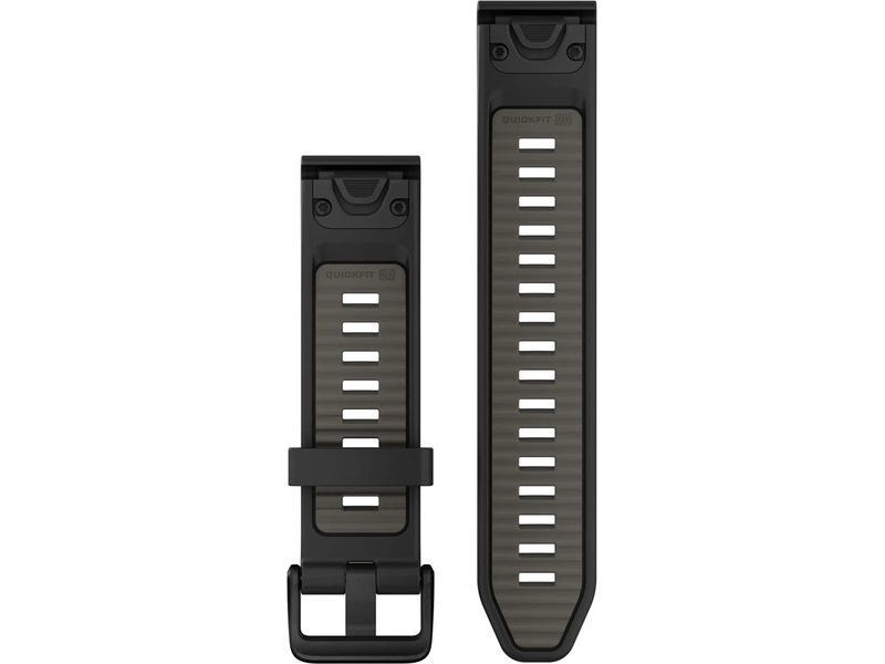 Garmin QuickFit Silikonarmband 20mm (svart/grå) Armband