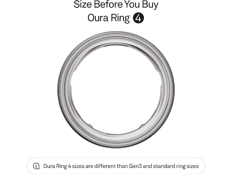 Oura Ring 4 Smart Ring str. 8 (borstad silver) Smart ring