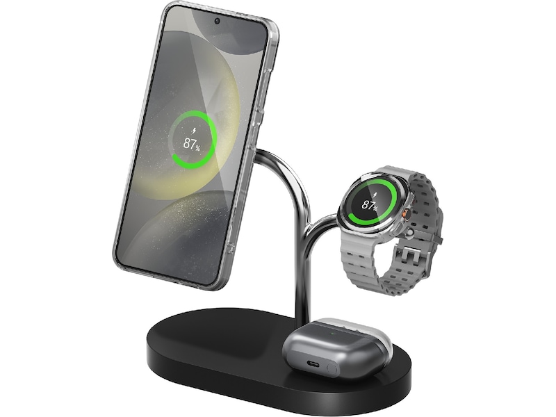 Samsung Galaxy S25 15W 3-i-1 trådlös magnetladdare Mobilladdare