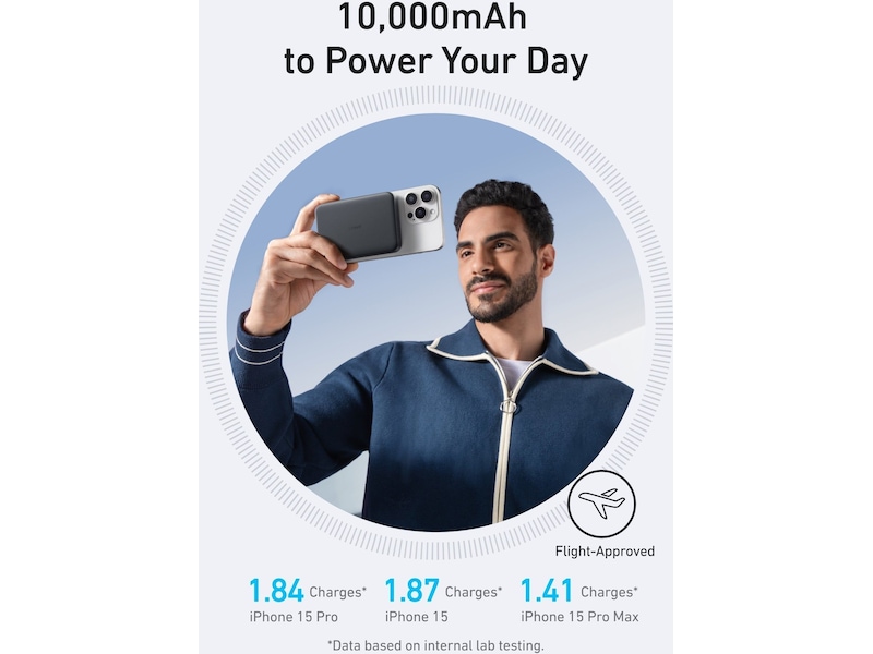 Anker MagGo Powerbank 10.000mAh (svart) Powerbank