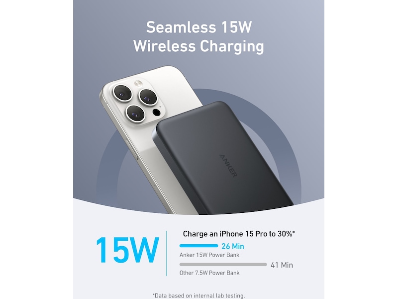 Anker MagGo Powerbank 10.000mAh (svart) Powerbank