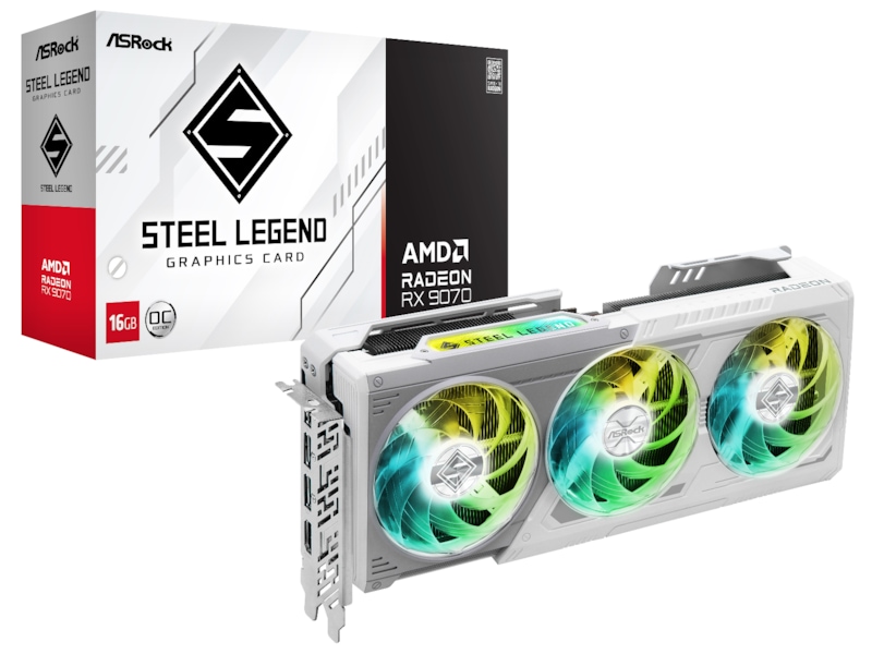 ASRock AMD Radeon RX 9070 Steel Legend OC Grafikkort