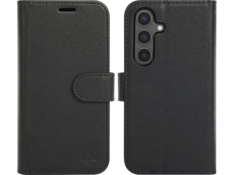 iiglo Galaxy S24 2-i-1 Plånboksfodral (svart) Mobilskal