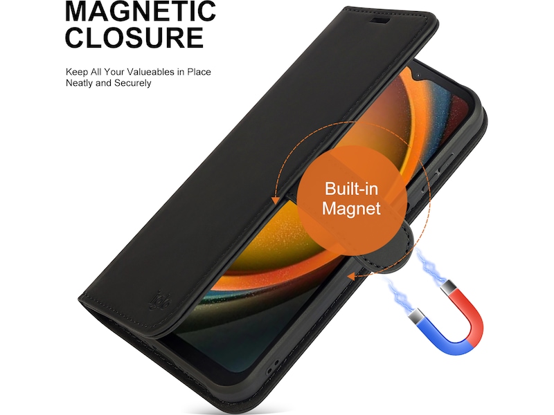 iiglo Galaxy Xcover 7 Pro Plånboksfodral (svart) Mobilskal