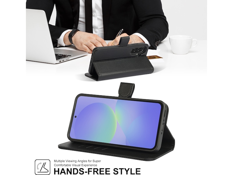 iiglo Galaxy A36 2-i-1 Plånboksfodral (svart) Mobilskal