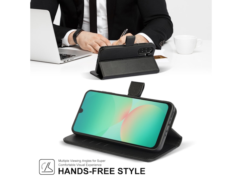 iiglo Galaxy A26 5G 2-i-1 Plånboksfodral (svart) Mobilskal