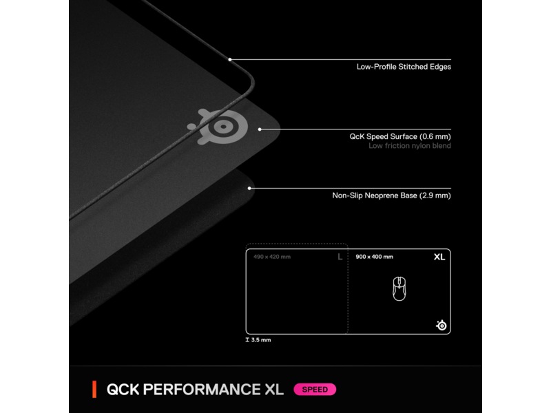 SteelSeries QcK Performance XL Speed gamingmusmatta Gamingmusmatta