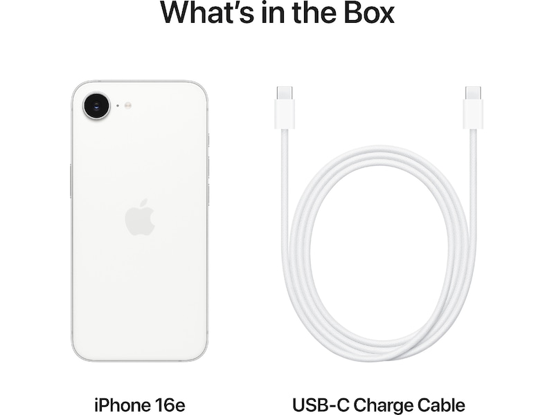 iPhone 16e 128GB (vit) Mobiltelefoner