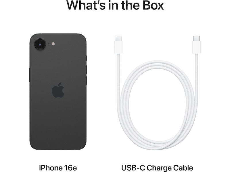 iPhone 16e 128GB (svart) Mobiltelefoner