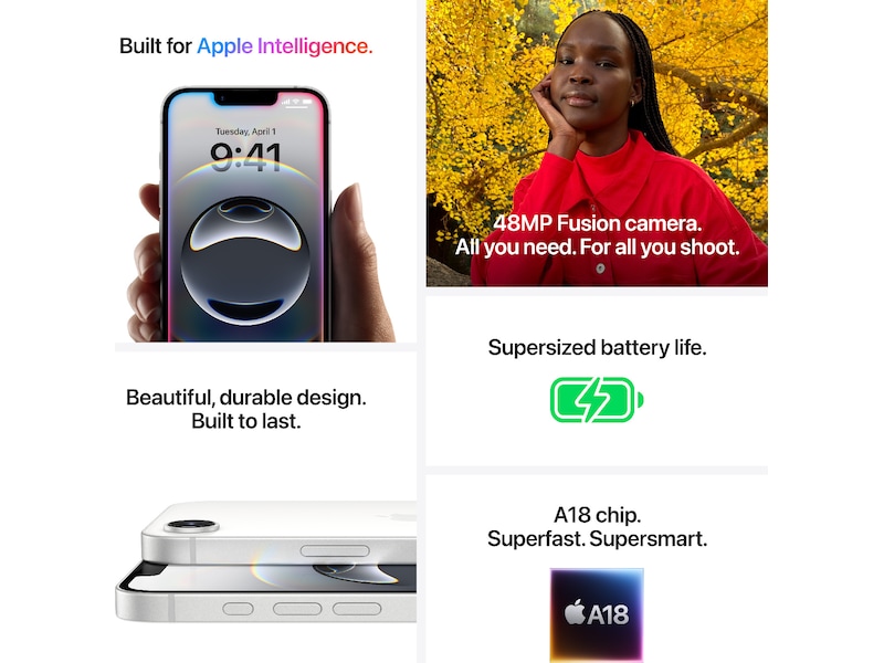 iPhone 16e 512GB (svart) Mobiltelefoner