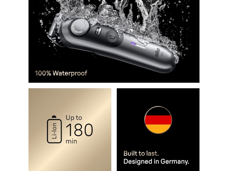 Braun Series 9 skäggtrimmer (krom) Rakapparat