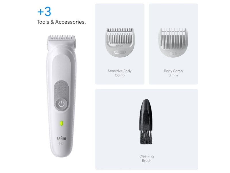 Braun Series 3 kroppstrimmer (grå) Rakapparat