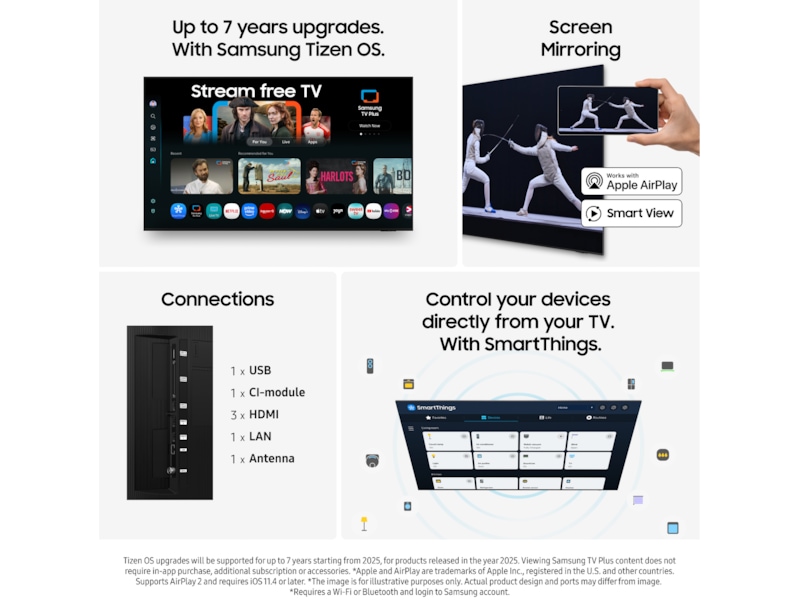 Samsung 85" Q7FA QLED 4K Smart TV (2025) Över 80 tums TV