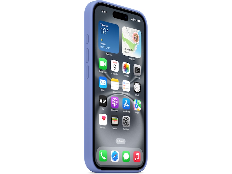 Apple iPhone 16 Silikonskal (blåviolett) Mobilskal