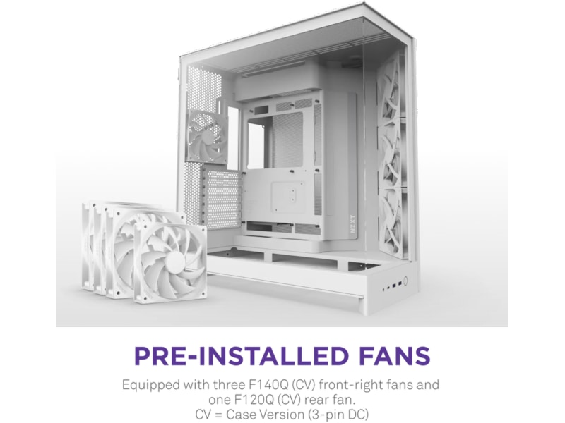 NZXT H9 Flow Mid Tower (vit) Midi tower