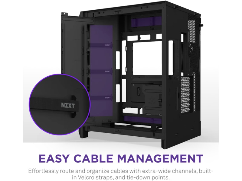 NZXT H9 Flow RGB Mid Tower (svart) Midi tower