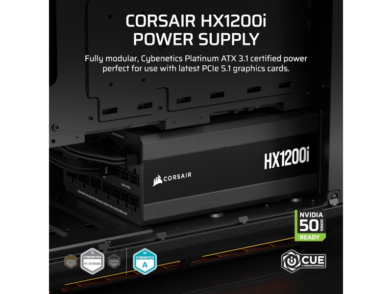 Corsair HXi Series HX1200i PSU (svart) Nätaggregat