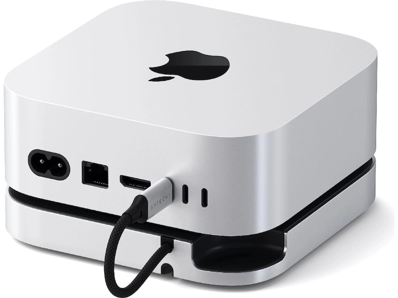 Satechi Mac Mini M4 Stand & Hub (silver) Dockningsstation och USB-hub