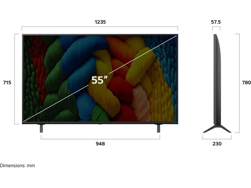 LG 55" NANO80 AI 4K NanoCell Smart TV (2025) 50 - 59 tums TV