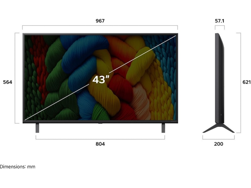 LG 43" NANO80 AI 4K NanoCell Smart TV (2025) 20 - 49 tums TV