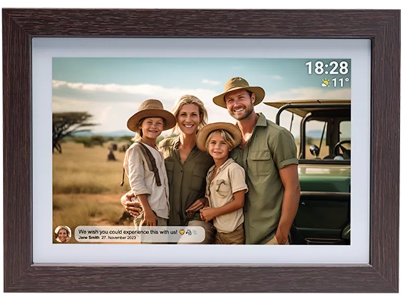 Denver PFF-1042DW 10,1" digital fotoram (mörk ek) TV-ram & tillbehör