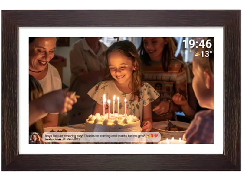 Denver PFF-1543DW 15,6" digital fotoram (mörk ek) TV-ram & tillbehör