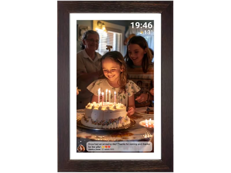 Denver PFF-1543DW 15,6" digital fotoram (mörk ek) TV-ram & tillbehör