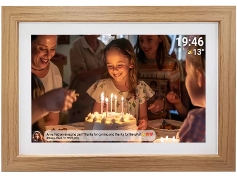 Denver PFF-1543LW 15,6" digital fotoram (ljus ek) TV-ram & tillbehör