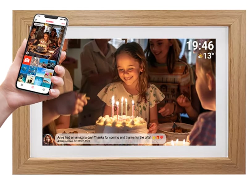 Denver PFF-1543LW 15,6" digital fotoram (ljus ek) TV-ram & tillbehör