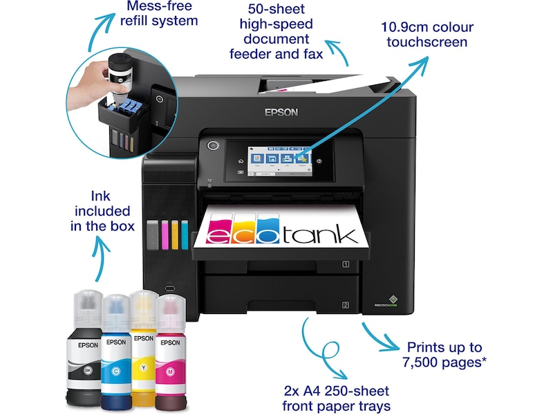 Epson EcoTank ET-5855 bläckstråleskrivare Skrivare