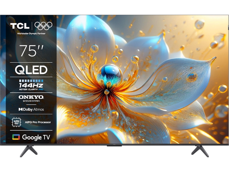 TCL 75" T8C 4K QLED Google TV (2025) 70 - 79 tums TV