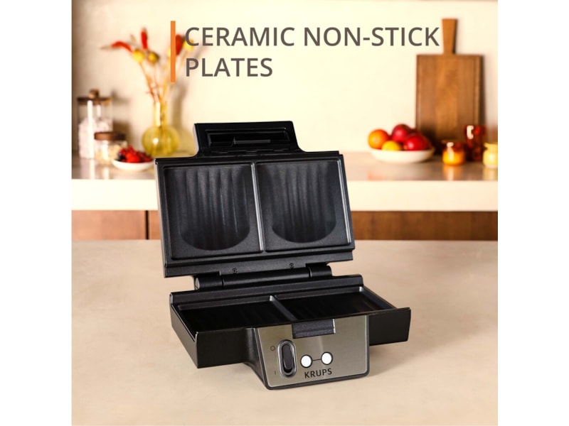 Krups FDK Iconic Sandwich Maker (stål) Smörgåsgrillar