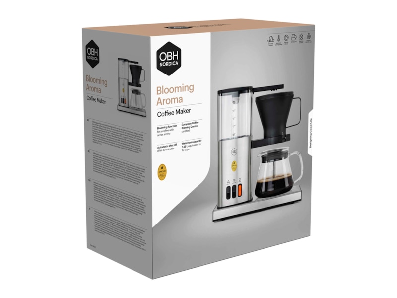 OBH Nordica Blooming Aroma 2426 Kaffebryggare (Silver) Kaffebryggare