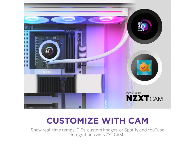 NZXT Kraken Plus 360 RGB Kylare (vit) CPU - Vattenkylning