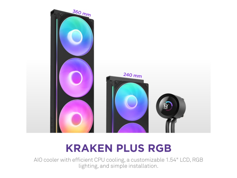 NZXT Kraken Plus 360 RGB Kylare (svart) CPU - Vattenkylning