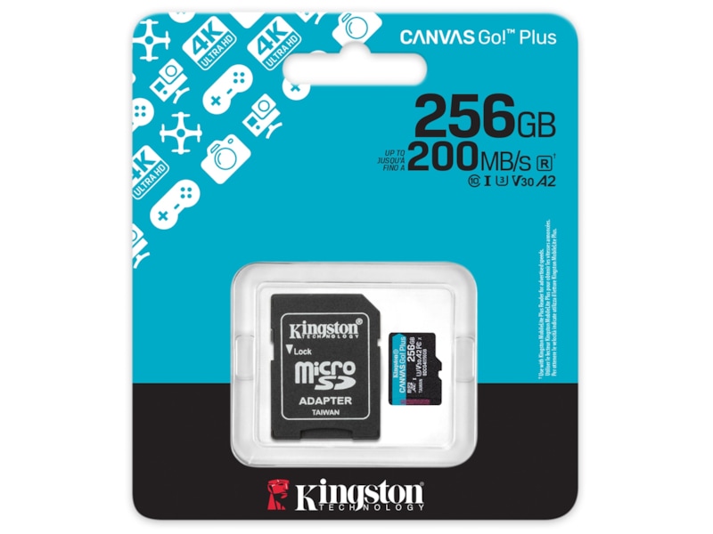 Kingston Canvas Go! Plus microSD 256GB Minneskort