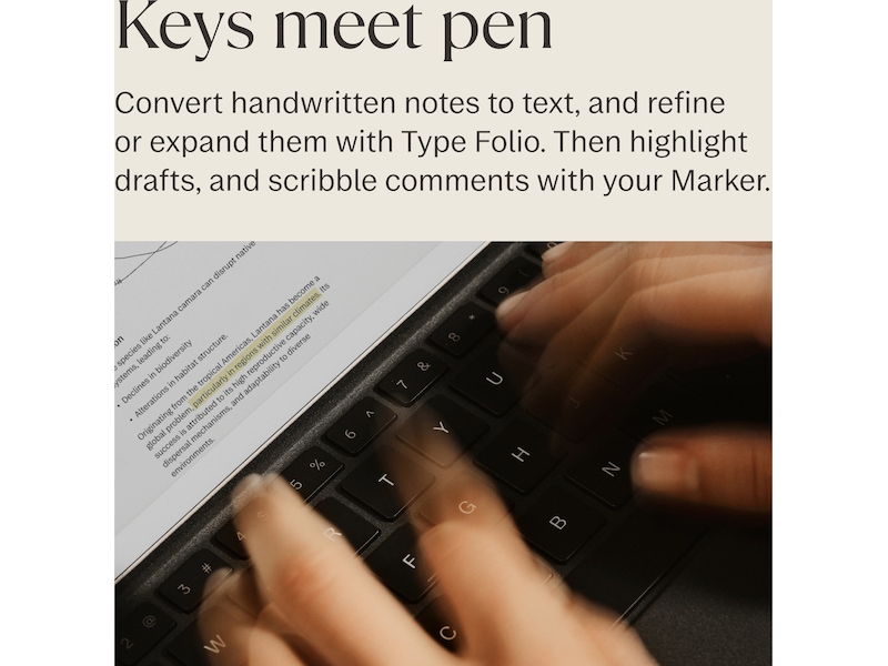 reMarkable Paper Pro Type Folio tangentbordsfodral (basalt) Tillbehör till digitala anteckningsblock