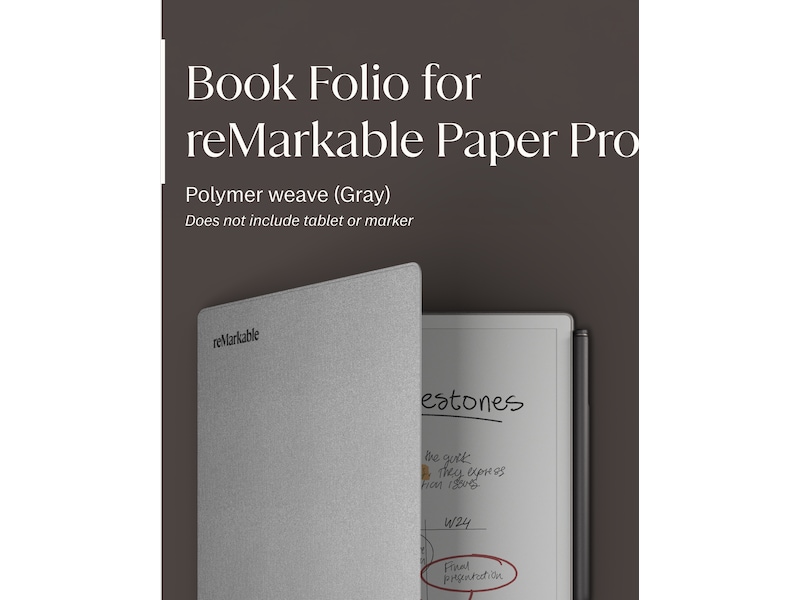 reMarkable Paper Pro Book Folio (grå) Tillbehör till digitala anteckningsblock